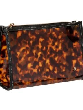 Stephanie Johnson NWT Miami Clearly Tortoise Medium Zip Cosmetic